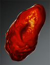 Red amber containing a bug.