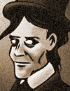A sepia tone picture of a man.