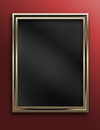 A darkened mirror.