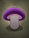 A purple mushroom.