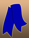 A blue ribbon.