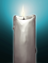 A white candle.