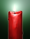 A red candle.