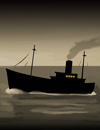 A sailing ship.