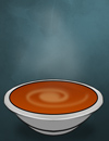 A bowl of soup.