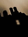 A dark, scary building.