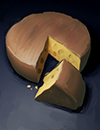 A wheel of cheese.