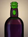 A bottle of wine.