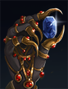 A claw covered in jewelry and ornaments.