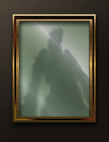 A mysterious figure behind a mirror.