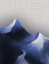 A blue mountain range.
