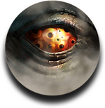 An eye with many pupils and sclera.