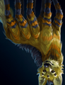The Brachiating Spindlewolf, seen in its preferred resting position.