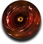 An eye surrounding by dark clouds.