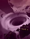 A windy black hole.