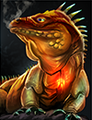 A Warm-Hearted Amber Iguana.